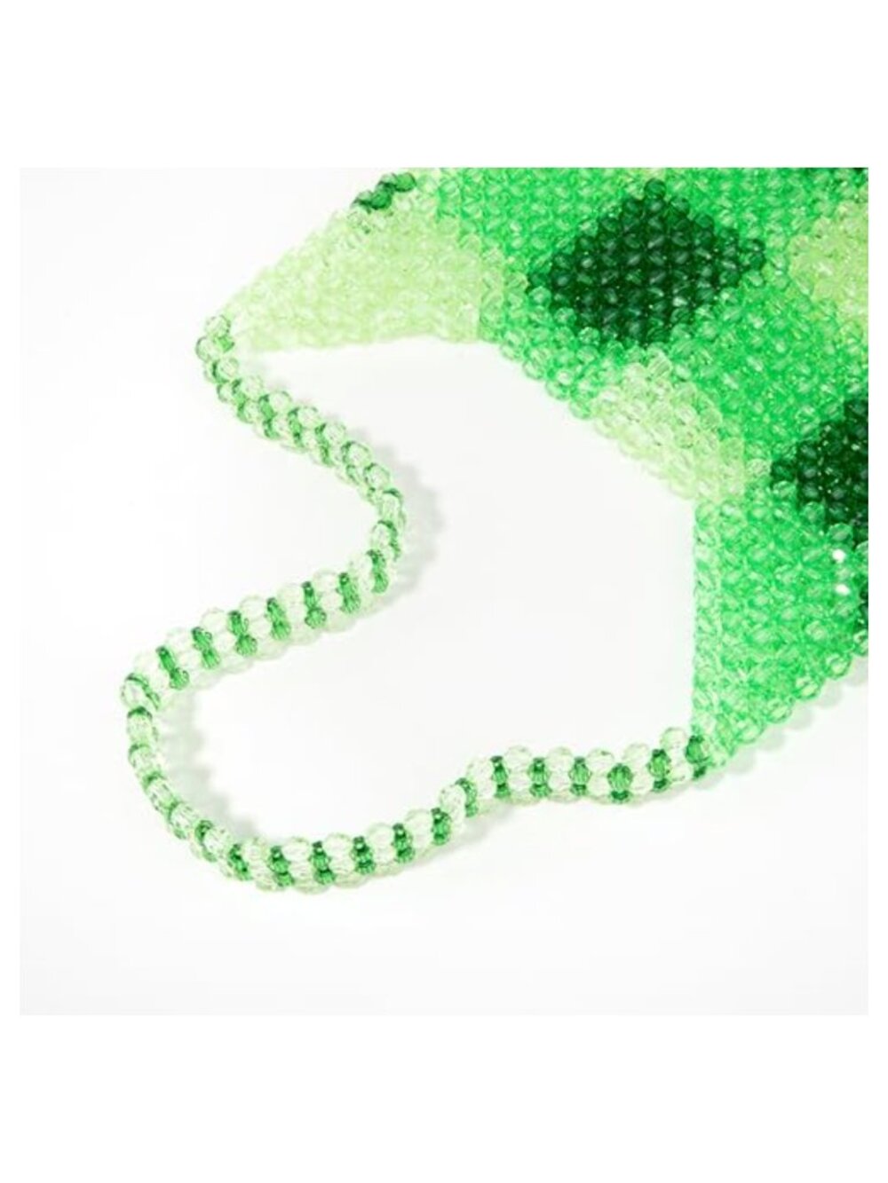 Acrylic Beaded Transparent Shoulder Bag Underarm Purse Beach Party - Picture 3 of 4